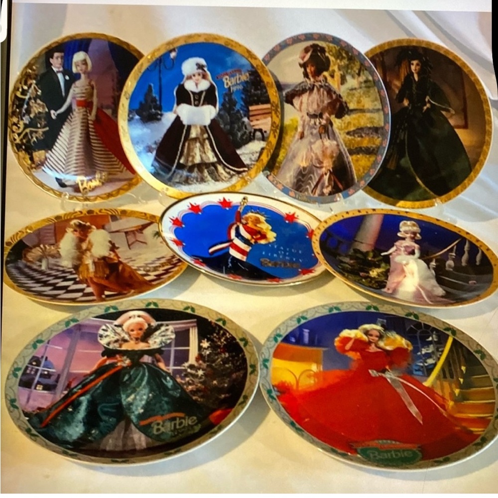 Barbie Statue of Liberty Plate - Red, White, Blue 1990’s 9-8”